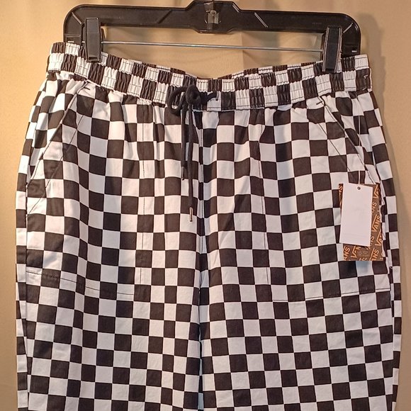 Vans Pants - HTF Vans Black/White Checkered Checkerboard Joggers Women's Small
